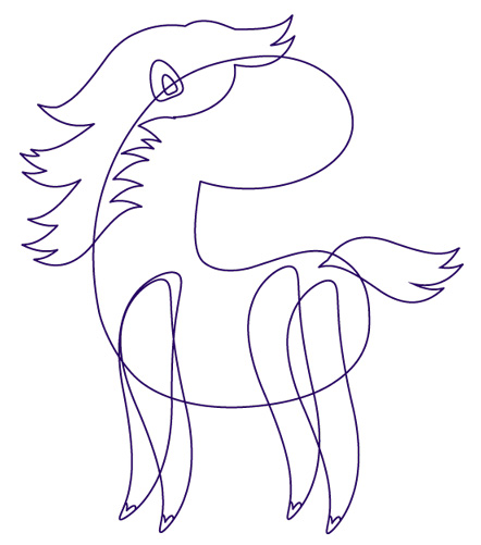 Tutorial drawing ... 'unicorn' in Adobe Illustrator Picture 11