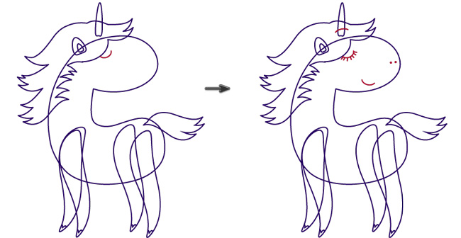 Tutorial drawing ... 'unicorn' in Adobe Illustrator Picture 15