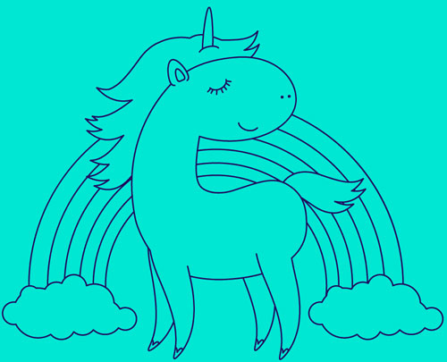 Tutorial drawing ... 'unicorn' in Adobe Illustrator Picture 22