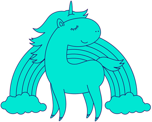 Tutorial drawing ... 'unicorn' in Adobe Illustrator Picture 23