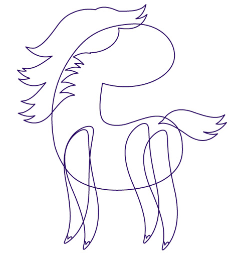 Tutorial drawing ... 'unicorn' in Adobe Illustrator Picture 9