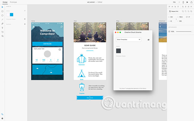 adobe xd for windows start design