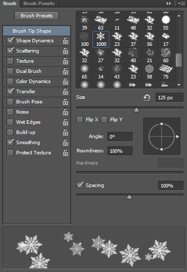 Tutorial to create a sparkling snow effect using Photoshop Brush Picture 7