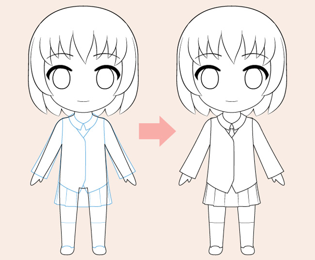 Tutorial to draw Anime Chibi characters step by step