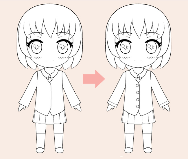 Tutorial to draw Anime Chibi characters step by step