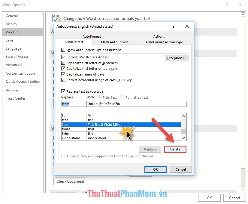 Typing, abbreviation in Word, Excel with AutoCorrect Picture 14