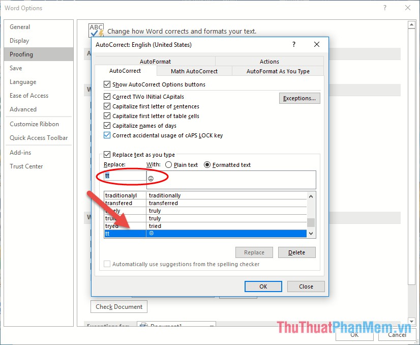 Typing, abbreviation in Word, Excel with AutoCorrect Picture 7