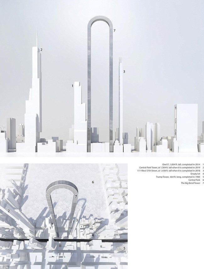 U Big Bend shaped skyscraper breaks every record of height in the world of America Picture 5