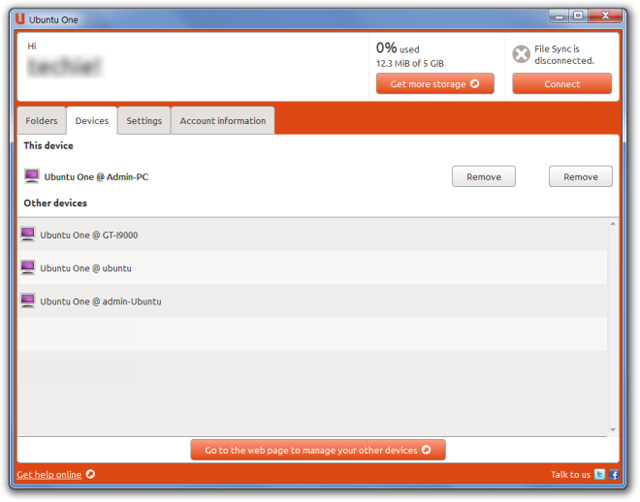 Ubuntu One: Cloud storage service available on Windows Picture 3