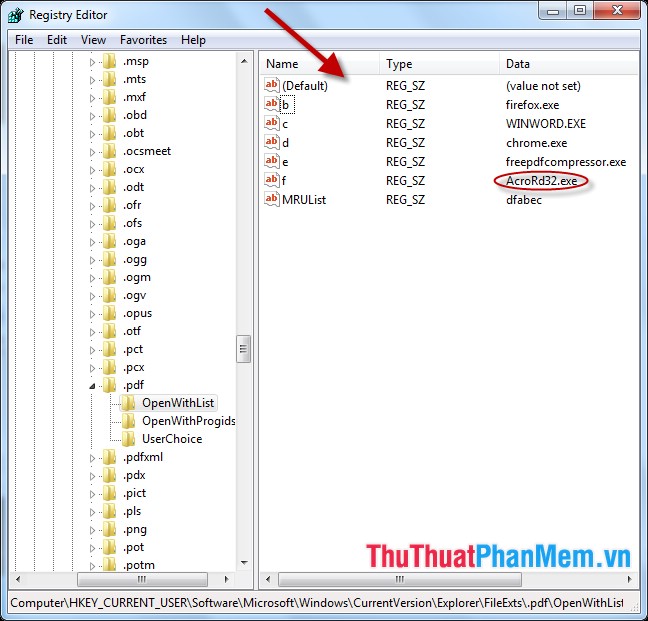 Uninstall and delete programs in Open With in Windows 7 Picture 7