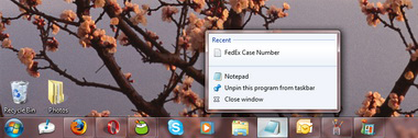 Unique taskbar in Windows 7 Picture 2