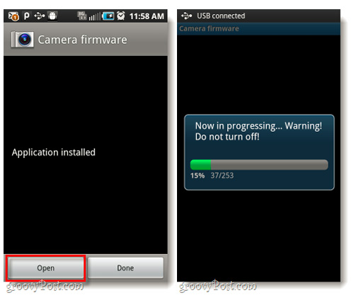 Upgrade the camera firmware on your Android Samsung Galaxy phone Picture 7