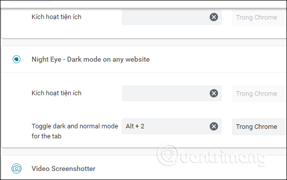Usage Night Eye surf the web interface dark background Picture 12