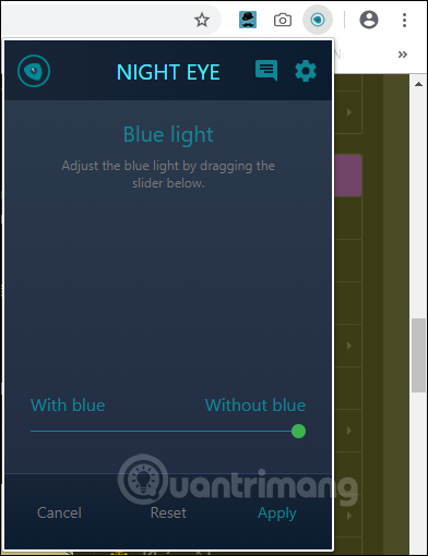 Usage Night Eye surf the web interface dark background Picture 6