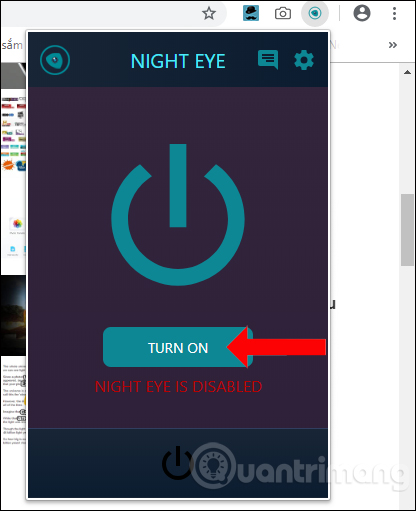 Usage Night Eye surf the web interface dark background Picture 9