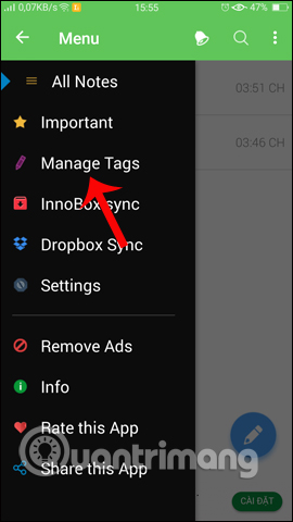 Usage notes application Secure Notes - Note pad Android Picture 20
