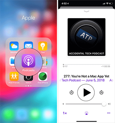 Usage Podcasts Chapters share music tracks in songs on iPhone and iPad Picture 1