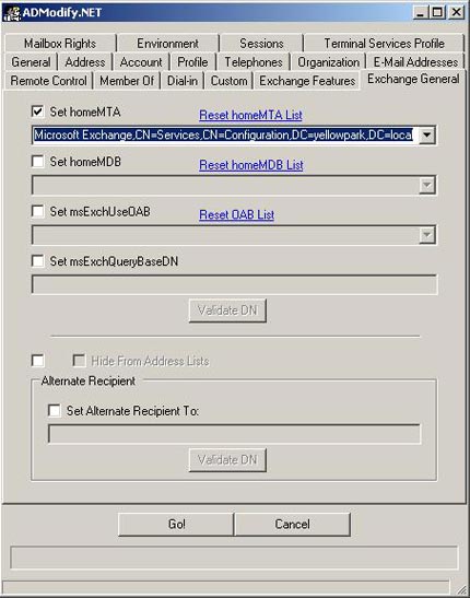Use Admodify.net for Exchange 2003 administration and recovery Picture 5