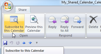 Use and share Calendar in Outlook 2007 Picture 7