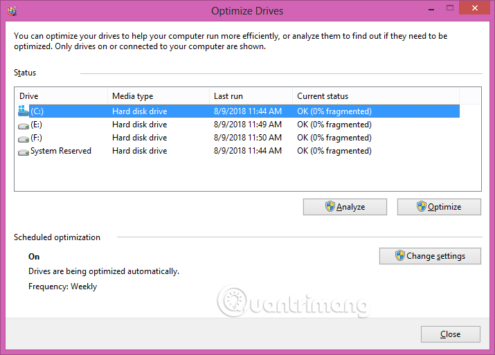 Use Disk Defragmenter in Windows Picture 9