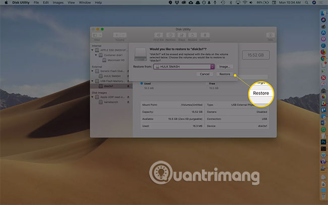 Use Disk Utility to copy the drive on Mac Picture 4