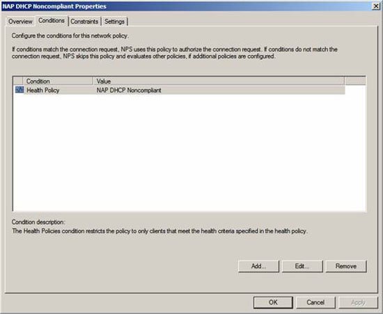 Use Group Policy Filtering to create a DHCP enforcement policy for NAP - Part 3 Picture 11