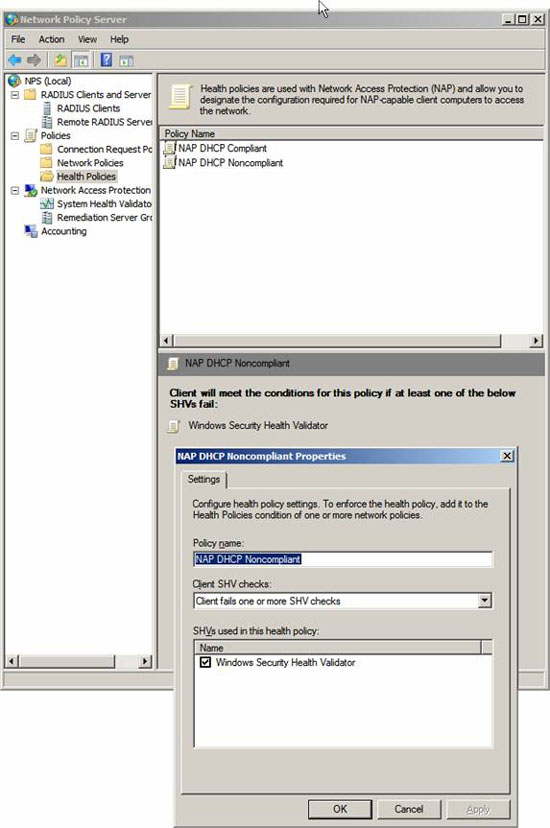 Use Group Policy Filtering to create a DHCP enforcement policy for NAP - Part 3 Picture 14