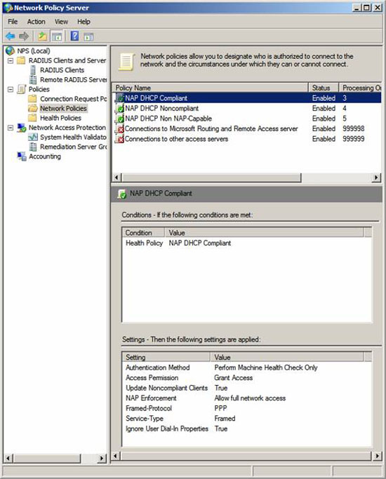 Use Group Policy Filtering to create a DHCP enforcement policy for NAP - Part 3 Picture 7