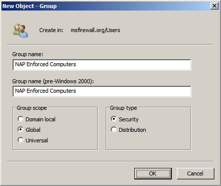 Use Group Policy Filtering to create a NAP DHCP enforcement policy - Part 1 Picture 2
