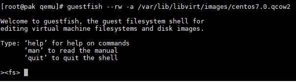 Use Guestfish to reset the forgotten root password for the virtual machine in qcow2 format on KVM Picture 3