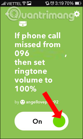 Use IFTTT to not miss an important phone when you forget to turn on the bell Picture 20