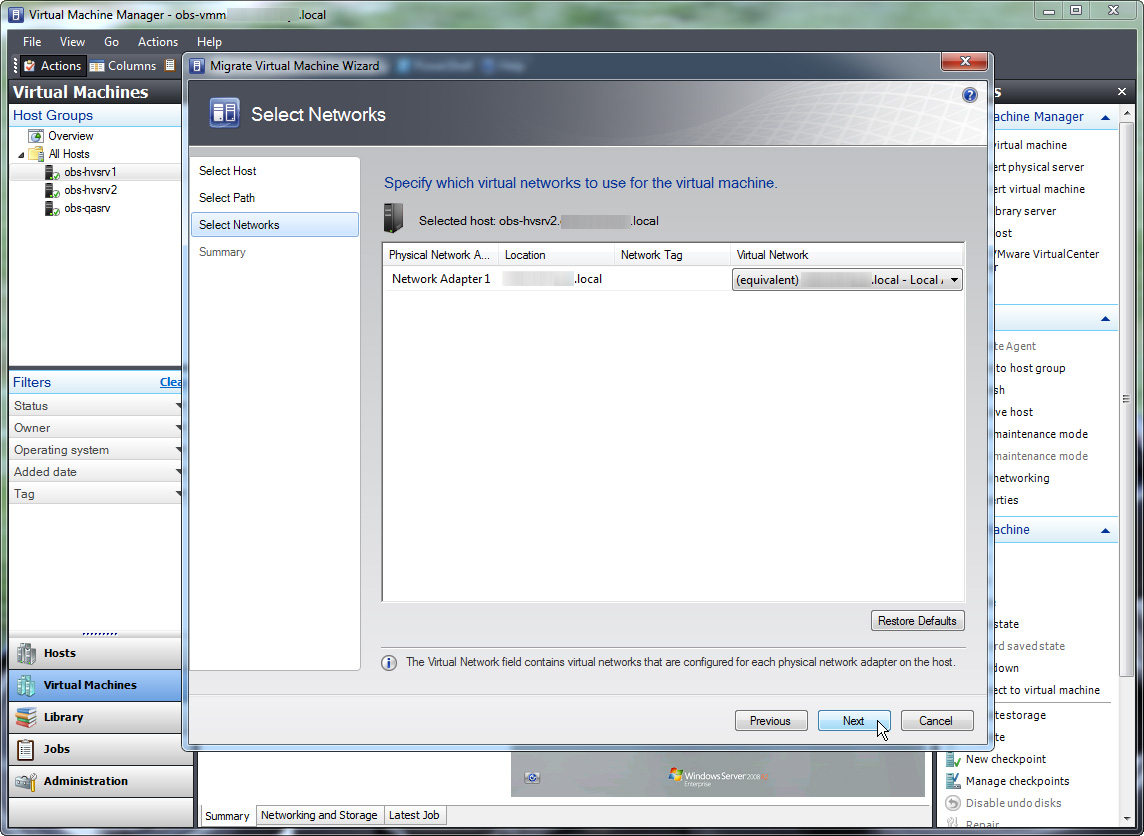 Use Quick Migration to move virtual machines between Hyper-V hosts Picture 5
