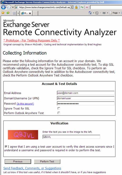 Use remote connection analysis tool for Exchange Server - Part 1 Picture 2