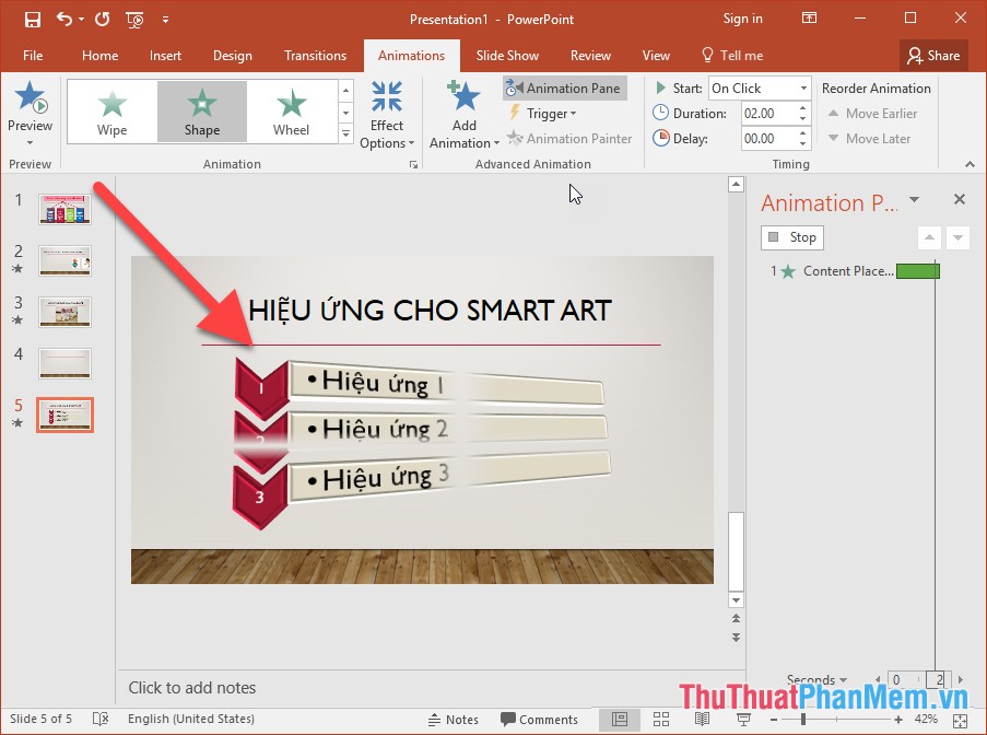 Use SmartArt effects in PowerPoint Picture 6