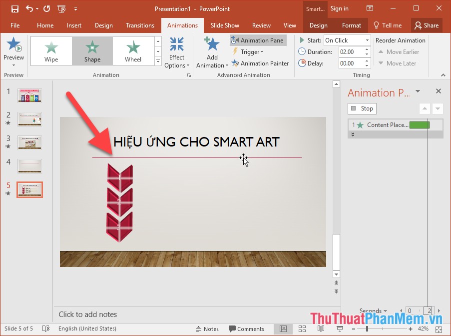 Use SmartArt effects in PowerPoint Picture 8