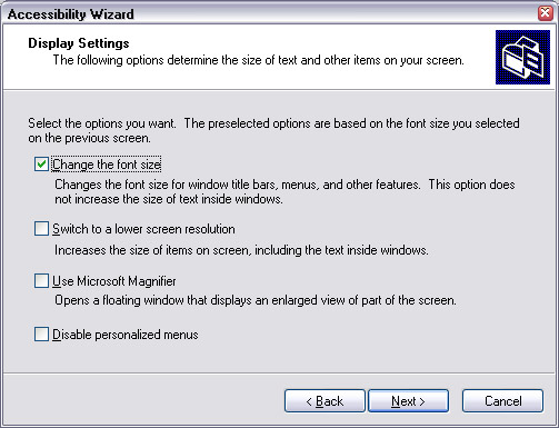 Use the Accessibility utility in Win XP Picture 4