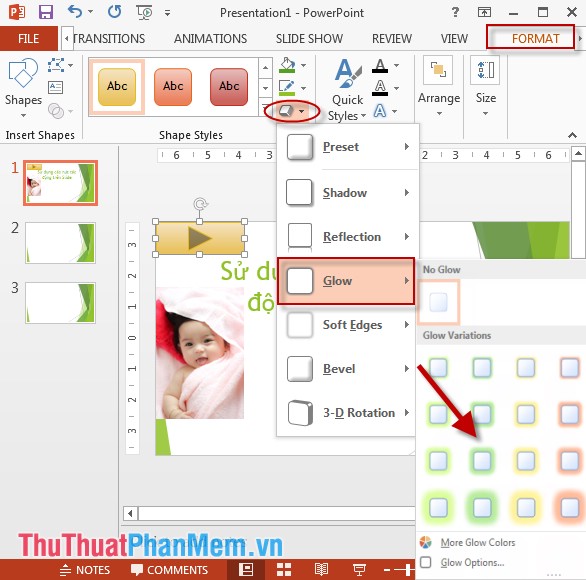 Use the action buttons on Slide in PowerPoint Picture 8