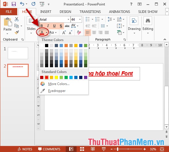 Use the Font format text dialog box in PowerPoint Picture 5