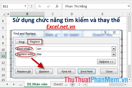 Use the search and replace function in Excel Picture 4