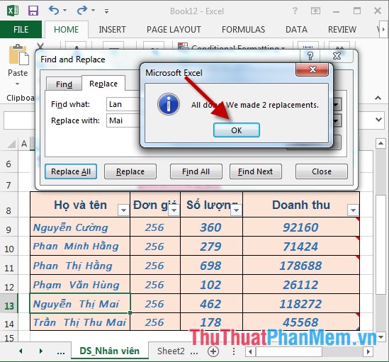Use the search and replace function in Excel Picture 6