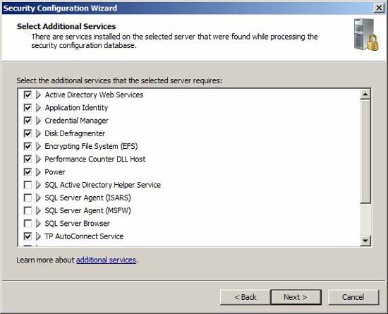 Use the Security Configuration Wizard with TMG 2010 Picture 18