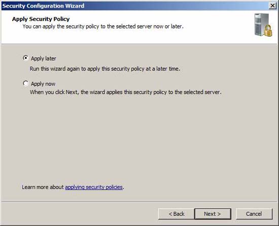 Use the Security Configuration Wizard with TMG 2010 Picture 32