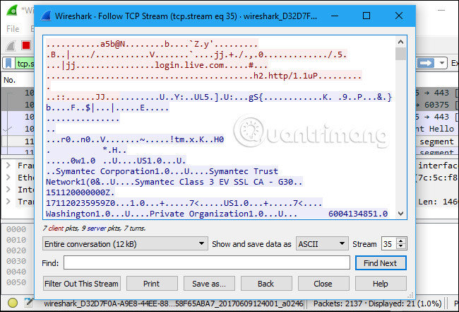 Use Wireshark to analyze data packets in the network Picture 8
