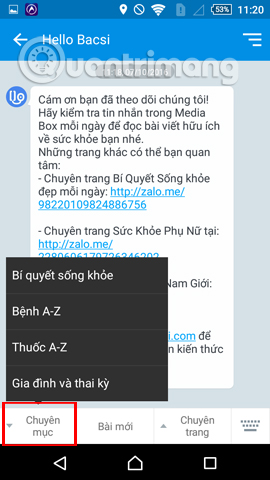 Use Zalo more effectively with 4 information delivery services Picture 12
