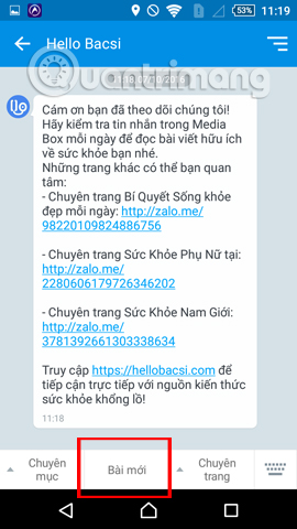 Use Zalo more effectively with 4 information delivery services Picture 13