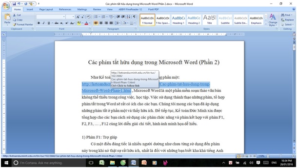 Useful keyboard shortcuts in Microsoft Word (Part 3) - TipsMake.com