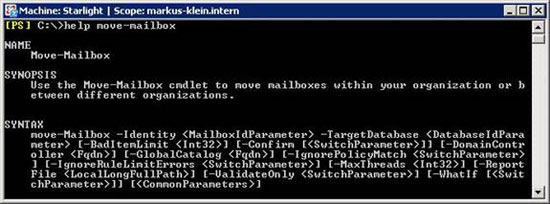 User administration in Exchange 2007 using Powershell Picture 10