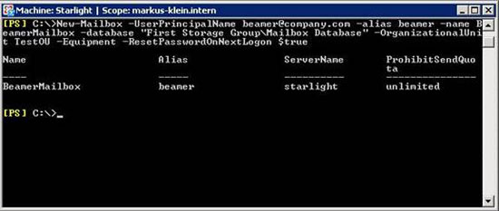 User administration in Exchange 2007 using Powershell Picture 3
