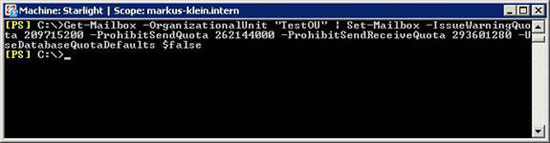 User administration in Exchange 2007 using Powershell Picture 8