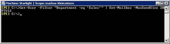 User administration in Exchange 2007 using Powershell Picture 9